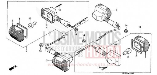 CLIGNOTANT CB500R de 1994